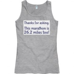 Thanks for asking. This marathon is 26.2 too! 