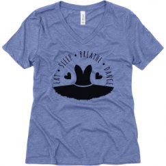 Ladies Relaxed Fit Super Soft Triblend V-Neck Tee