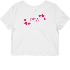 Ladies Slim Fit Crop Top Tee