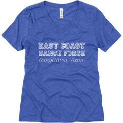 ECDF Ladies Relaxed Fit Super Soft Triblend V-Neck Tee