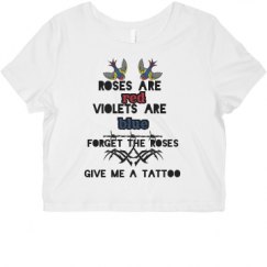 Ladies Slim Fit Crop Top Tee