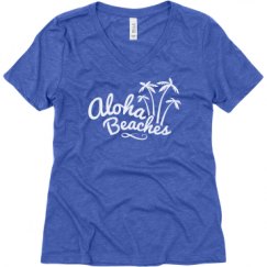 Ladies Relaxed Fit Super Soft Triblend V-Neck Tee