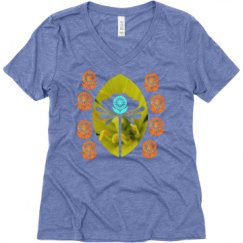 Ladies Relaxed Fit Super Soft Triblend V-Neck Tee