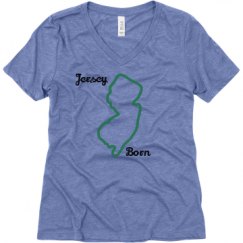 Ladies Relaxed Fit Super Soft Triblend V-Neck Tee