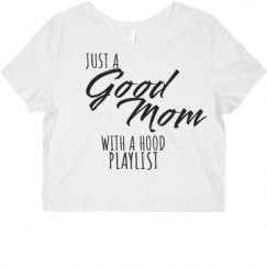 Ladies Slim Fit Crop Top Tee