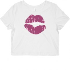 Ladies Slim Fit Crop Top Tee