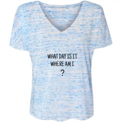 Ladies Flowy Slouchy V-Neck Tee