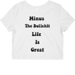 Ladies Slim Fit Crop Top Tee