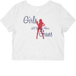 Ladies Slim Fit Crop Top Tee
