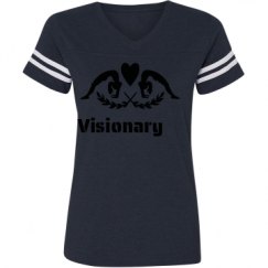 Ladies Relaxed Fit Vintage Sports Tee