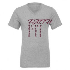 Unisex CVC Jersey V-Neck T-Shirt