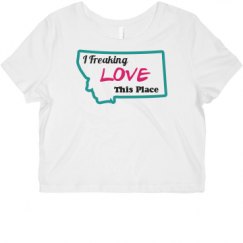 Ladies Slim Fit Crop Top Tee