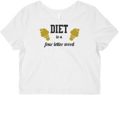 Ladies Slim Fit Crop Top Tee