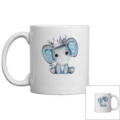 watercolor baby boy elephant with mask