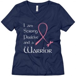 I am a Warrior, Ladies Black Relaxed Fit Tee