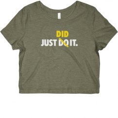 Ladies Slim Fit Crop Top Tee