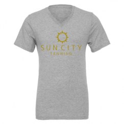 Unisex CVC Jersey V-Neck T-Shirt