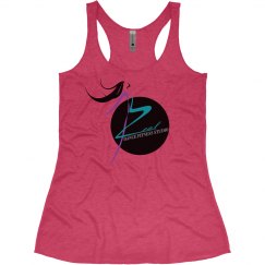 Vintage Shock Pink Super Soft Razor Back Tank with Logo