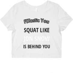 Ladies Slim Fit Crop Top Tee