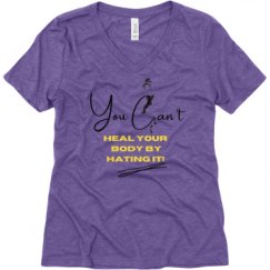 Ladies Relaxed Fit Super Soft Triblend V-Neck Tee