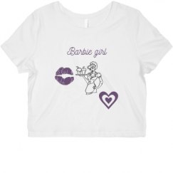 Ladies Slim Fit Crop Top Tee