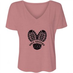 Ladies Flowy Slouchy V-Neck Tee