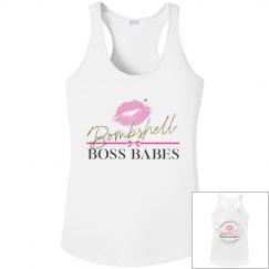 Bombshell Boss Babe White Tank