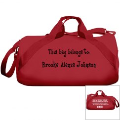 Personalized duffle bag