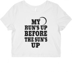 Ladies Slim Fit Crop Top Tee