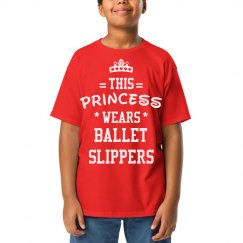 Princess wears ballet slippers