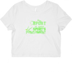 Ladies Slim Fit Crop Top Tee