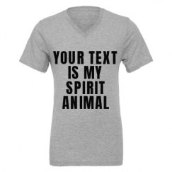 Unisex CVC Jersey V-Neck T-Shirt