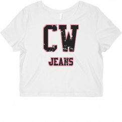 Ladies Slim Fit Crop Top Tee