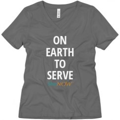 Ladies Relaxed Fit V-Neck Tee