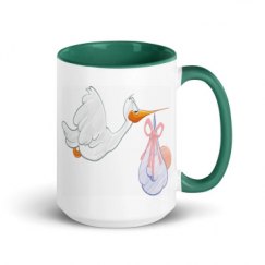15oz Ceramic Mug with Color Inside