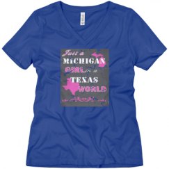 Ladies Relaxed Fit V-Neck Tee