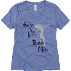 Ladies Relaxed Fit Super Soft Triblend V-Neck Tee