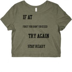 Ladies Slim Fit Crop Top Tee