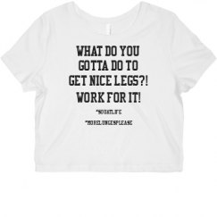 Ladies Slim Fit Crop Top Tee