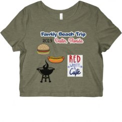 Ladies Slim Fit Crop Top Tee