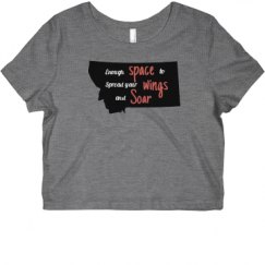 Ladies Slim Fit Crop Top Tee