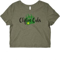 Ladies Slim Fit Crop Top Tee