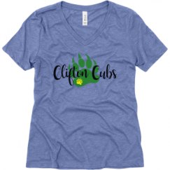 Ladies Relaxed Fit Super Soft Triblend V-Neck Tee