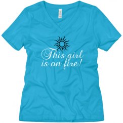 Ladies Relaxed Fit V-Neck Tee