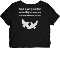 Ladies Slim Fit Crop Top Tee