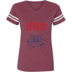 Ladies Relaxed Fit Vintage Sports Tee