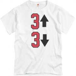 3 up 3 down Baseball Tee