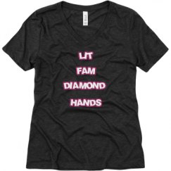 Ladies Relaxed Fit Super Soft Triblend V-Neck Tee