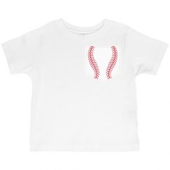 Baseball Faux Pocket Tee for Toddlers