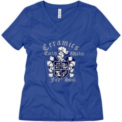 Ladies Relaxed Fit V-Neck Tee